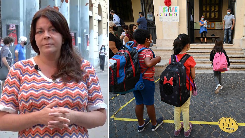 ”Man ska ha covid-kontrollanter”. Italienkorrespondent Jennifer Wegerup direkt från Rom när Italien öppnar skolorna efter ett halvår.