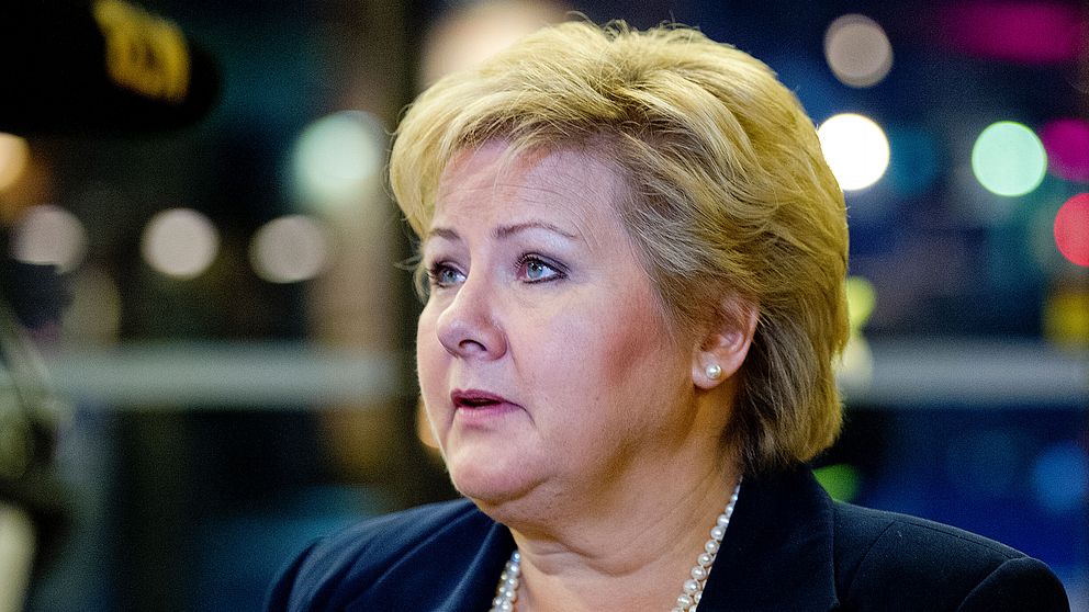 Höyres partiledare, statsministern Erna Solberg.