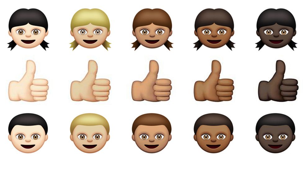 Den nya uppdateringen av operativsystemet innehåller nya emojier med en större etnisk mångfald.