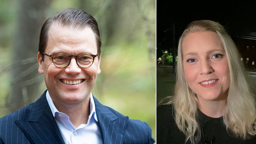 Prins Daniel och SVT:s Carina Bergfeldt