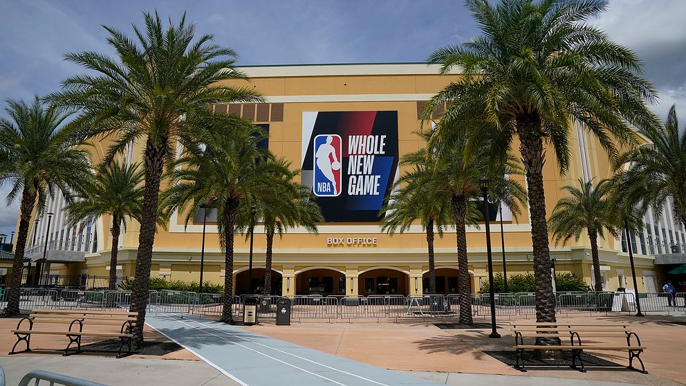 En arena i NBA:s bubbla i Disney World, Florida.