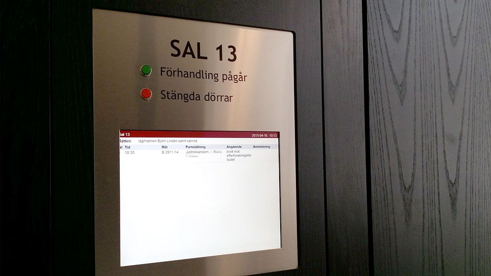 Exteriör rättegångssal 13, tingsrätten Örebro, tryckfrihetsmål