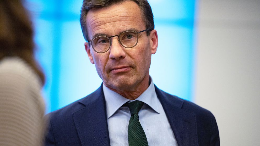 Bilden vusar moderatledaren Ulf Kristersson.