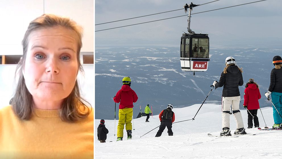 Petra Hallebrant, pr- och kommunikationschef hos Skistar, och skidbacke i Åre.