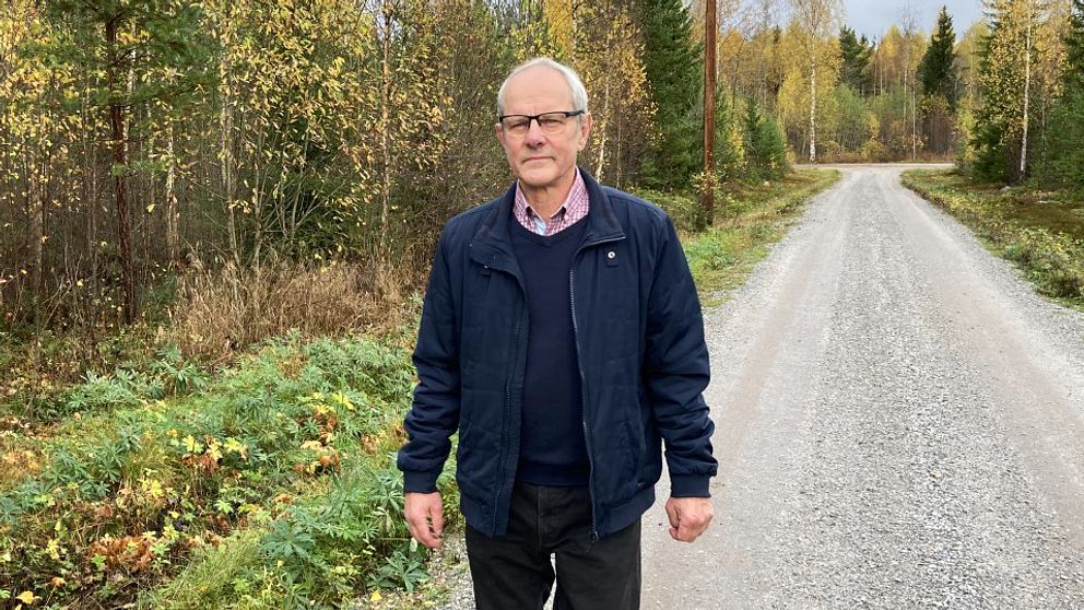 Jan-Erik Jonsson på en väg.