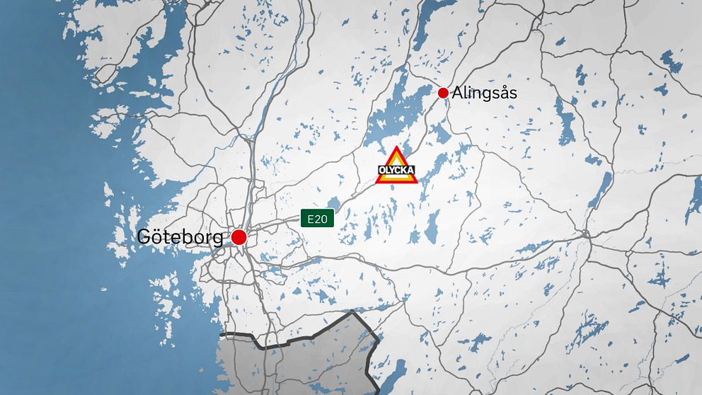 Olyckan inträffade vid Tolleredsmotet, mellan Lerum och Alingsås, under lördagen.