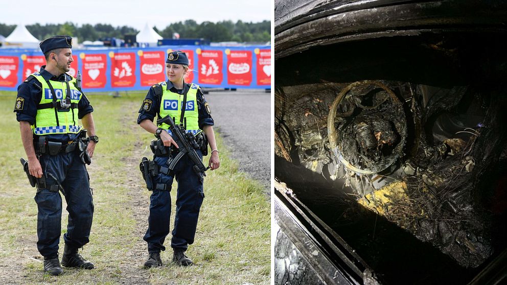 Bilbranden i Kallinge kunde knyta mannen i 45-årsåldern till den ouppklarade våldtäkten på Bråvallafestivalen.