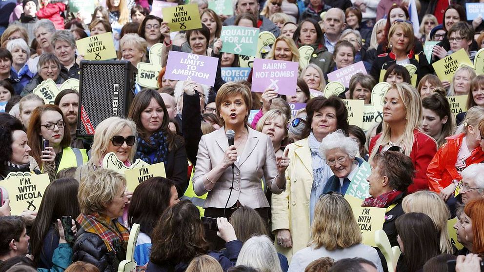 Nicola Sturgeon, ledare för det skottiska nationalistpartiet, SNP.