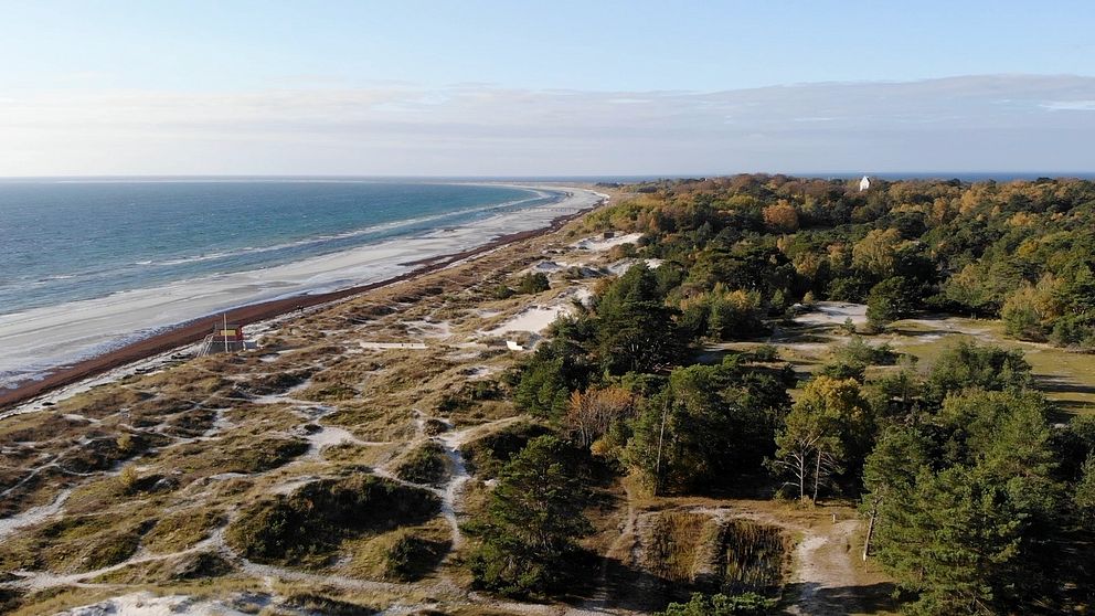 Drönarfoto av Falsterbo strandbad.