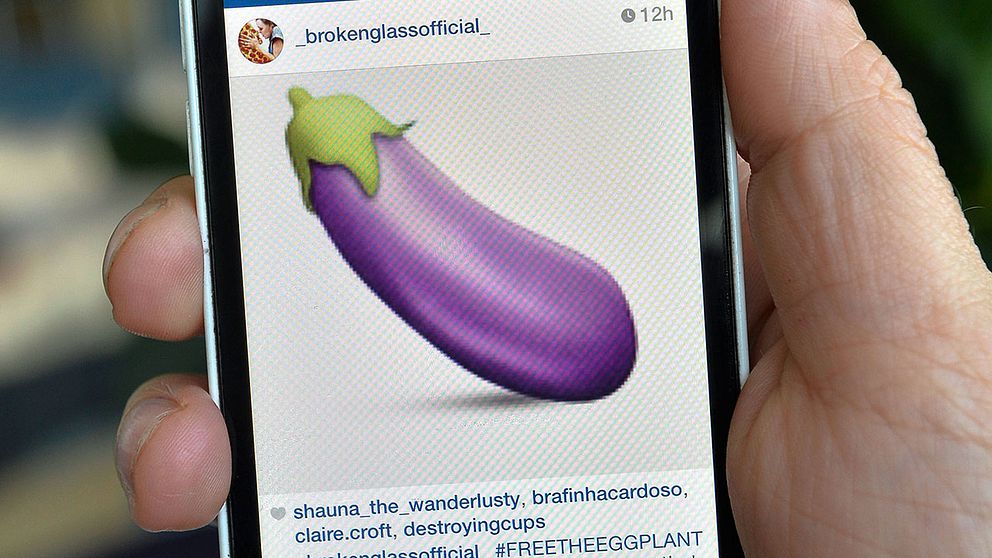 Penis eller planta? Nu kan du använda emojier som hashtag och sökord på Instagram – med undantag för auberginen, som påstås användas som en symbol för det manliga könsorganet.