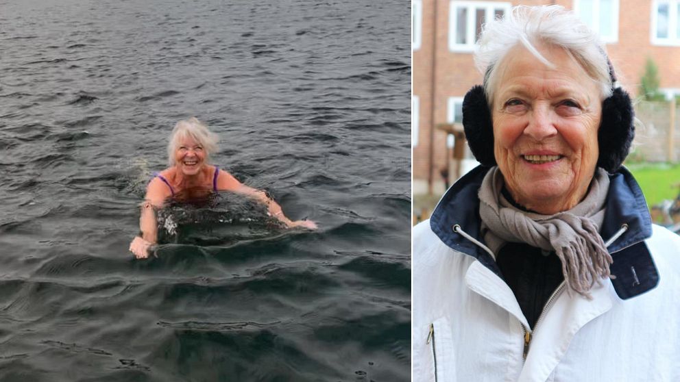 Eva Ljungcrantz i Karlskrona badar varje dag – oavsett väder.