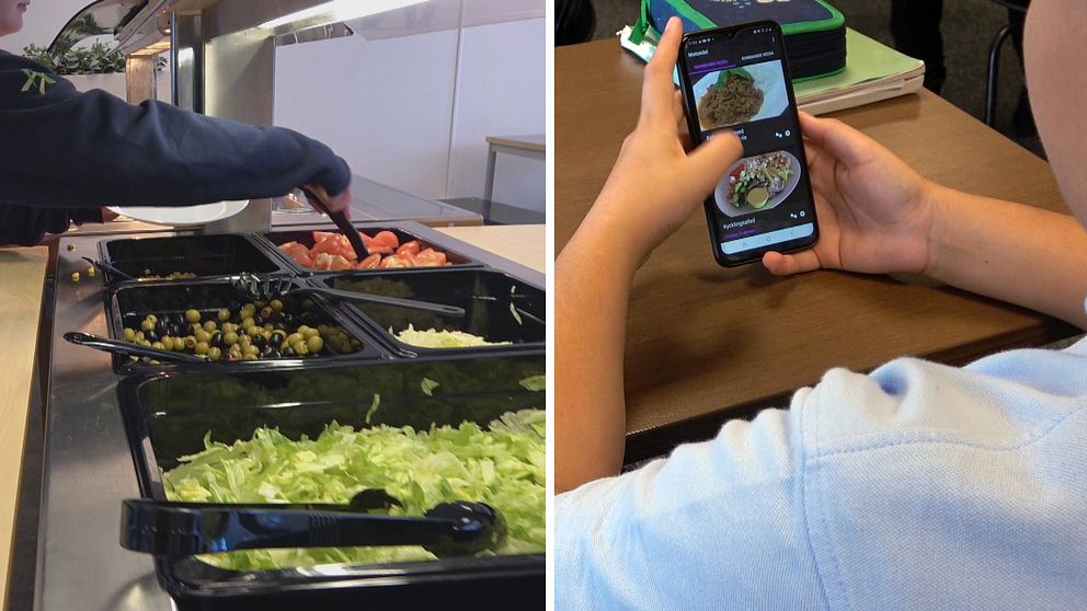 Skolelever i Karlstad använder en app för att bestämma själva vad de vill äta till lunch.