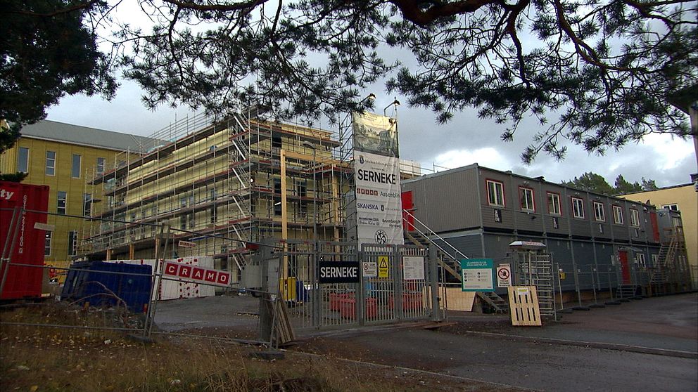 byggplats vid Centralskolan i Arvika