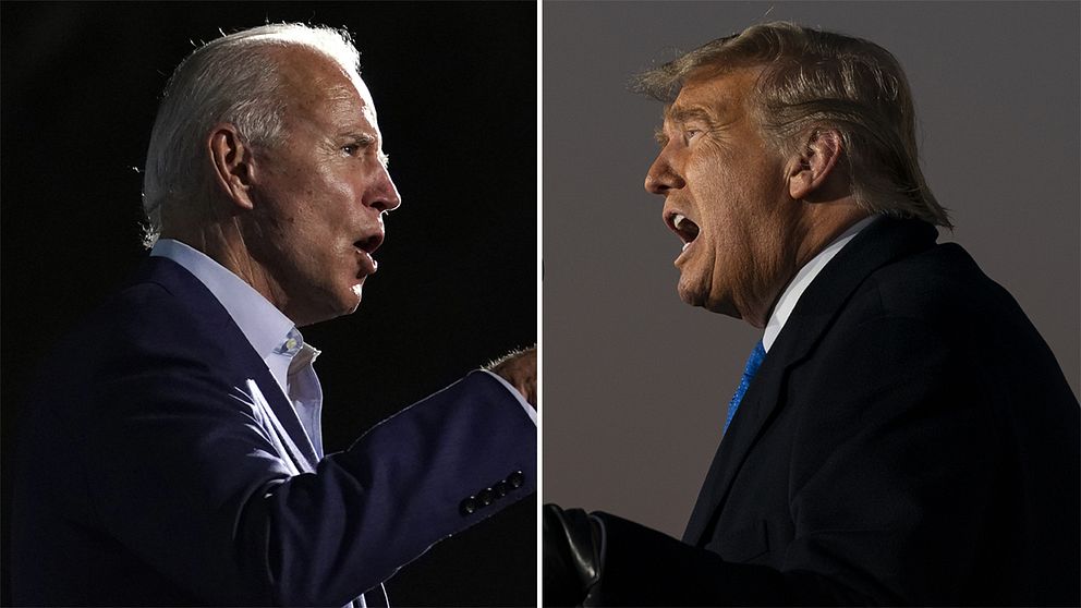 Presidentvalskandidaterna Joe Biden och Donald Trump.