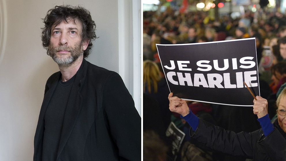 Författaren Neil Gaiman ställer sig nu bakom beslutet att hedra den terrorutsatta satirtidningen Charlie Hebdo.