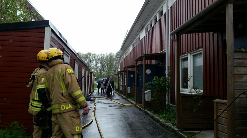 Brand i radhus i Lövgärdet