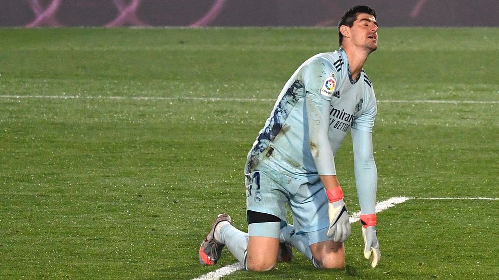 Thibaut Courtois hade en tung afton i Real Madrids mål.