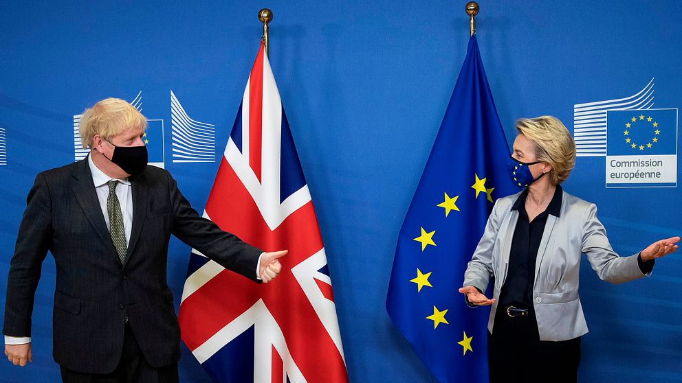 Storbritanniens premiärminister Boris Johnson och EU-kommissionens ordförande Ursula von der Leyen