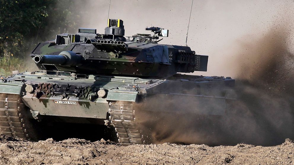 Tysk stridsvagn på övning utanför Hannover. Arkivfoto.