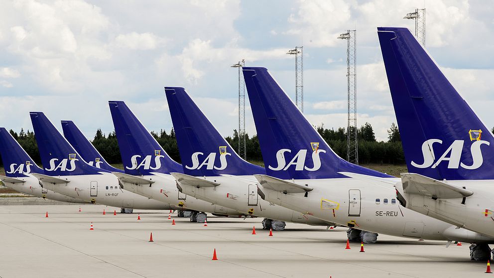 SAS-plan på rad på Gardermoen.