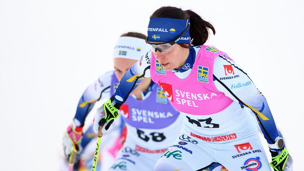 Charlotte Kalla gjorde comeback i Östersund på lördagen.