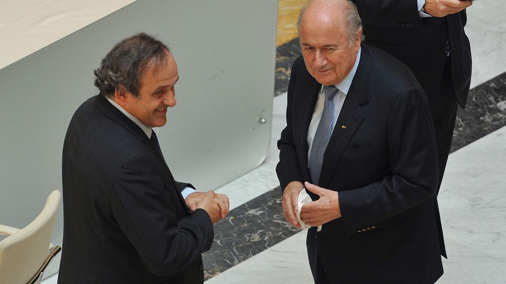 En gång i tiden vänner. Platini och Blatter.