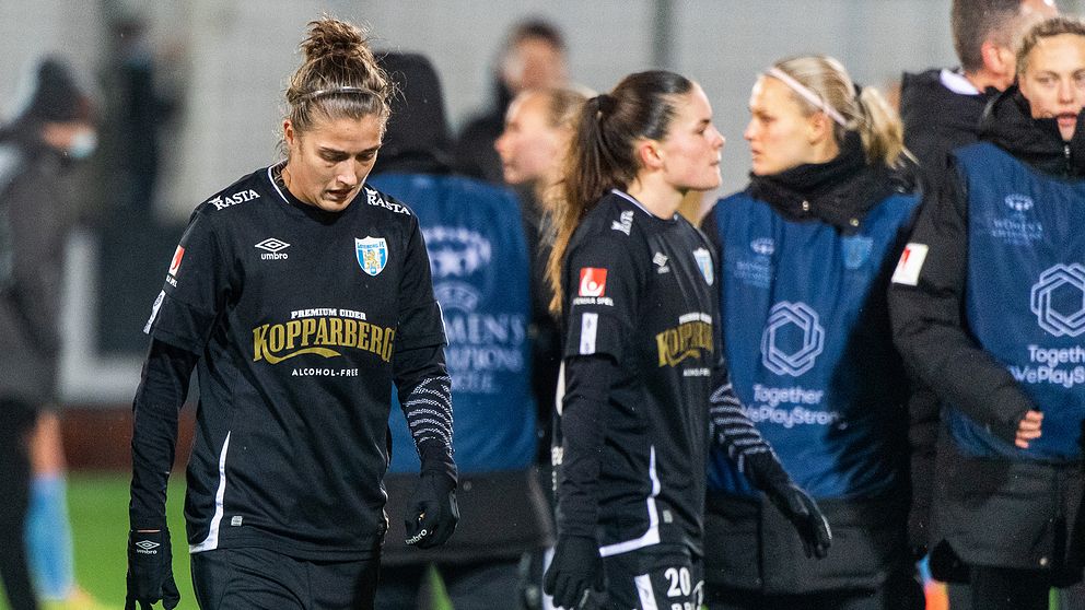 Filippa Angeldahl deppar efter en förlust mot Manchester City i Champions League.