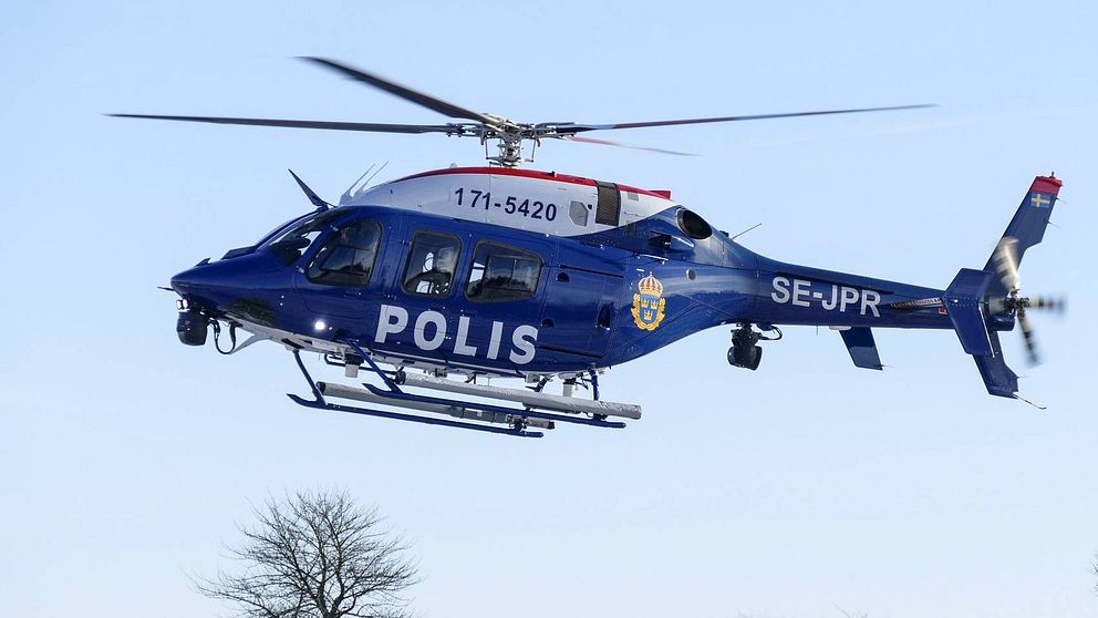 Bild på polishelikopter
