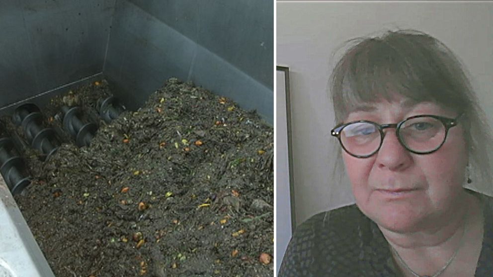biogasgegga och en kvinna med glasögon och lugg