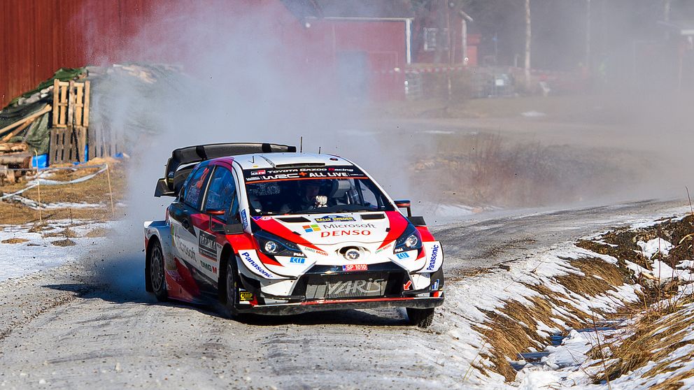 Elfyn Evans under svenska rallyt i februari 2020.