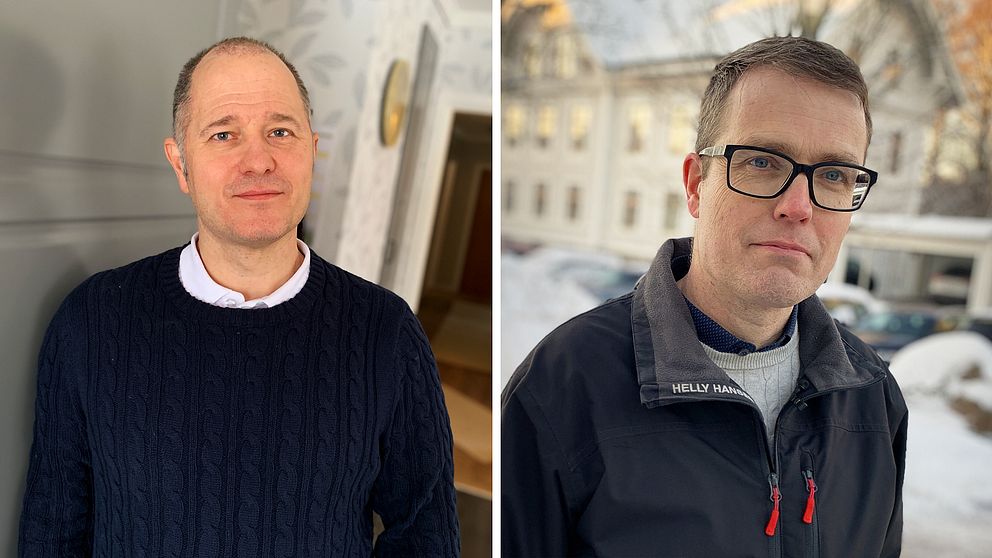 Magnus Svensson (C), regionråd, och Patrik Stenvard (M), oppositionsråd.