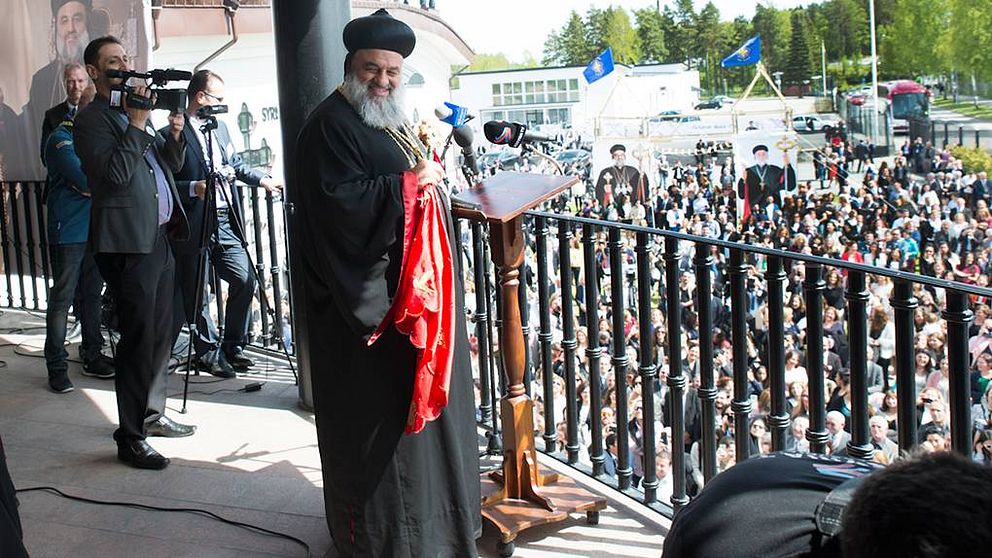 Den syrisk ortodoxa kyrkans högsta andliga ledare, patriark Ignatius Aphrem II, besöker Södertälje