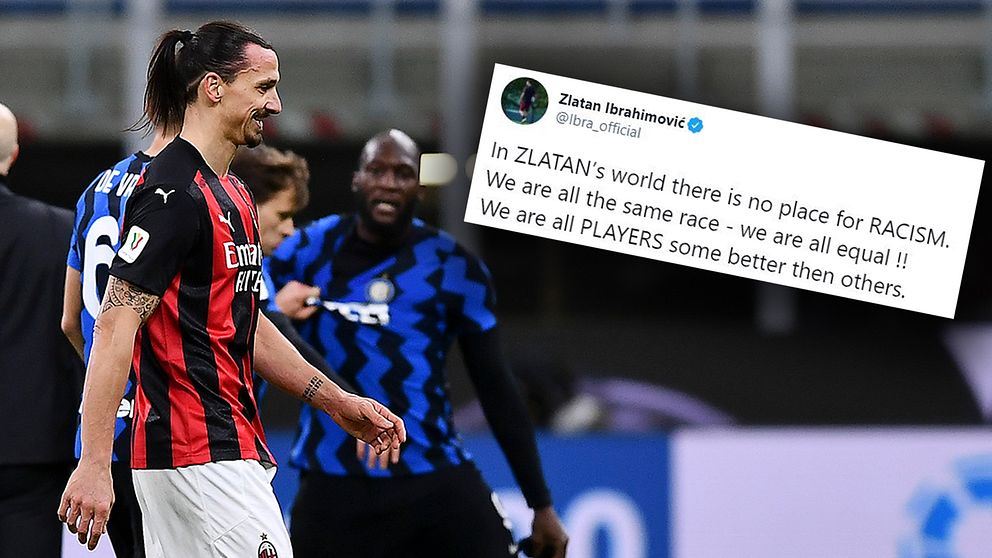 Zlatan Ibrahimovic twittrade dagen efter storbråket med Romelu Lukaku: ”I Zlatans värld finns det ingen plats för rasism”.