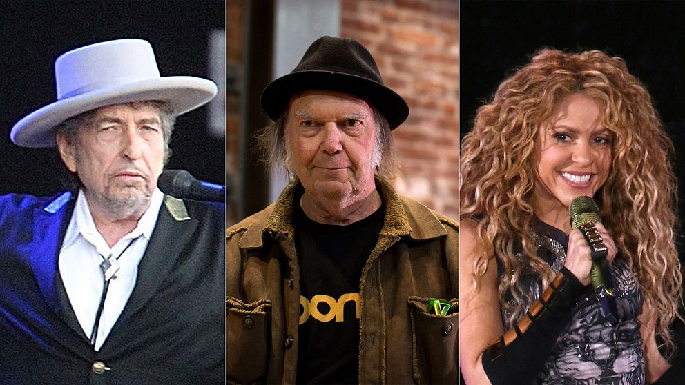 Bob Dylan, Neil Young och Shakira.