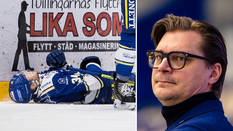 Leksands Peter Cehlarik fick bryta matchen mot Frölunda.