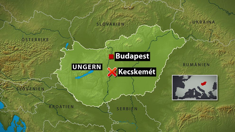 Karta över Ungern