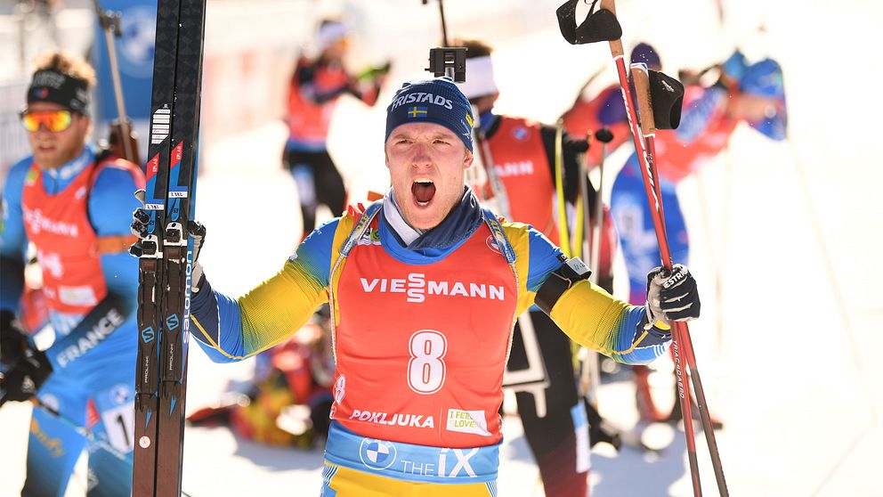 Sebastian Samuelsson tog VM-silver i jaktstarten.