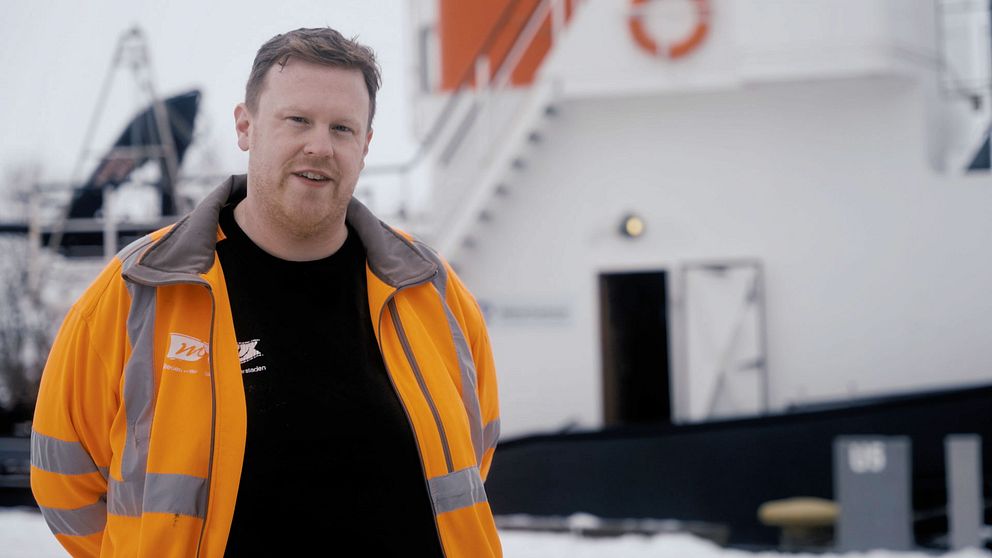 Niclas Eriksson är förtjust i den lilla isbrytaren Anund, som han är kapten på.