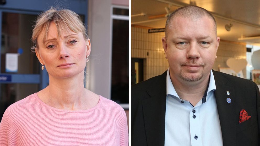 Emma Stjernlöf (M), ordförande i hälso- och sjukvårdsnämnden, och Roger Fredriksson (M), Moderaternas Blekingeordförande.