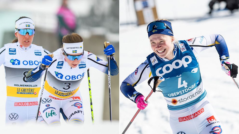Charlotte Kalla, Ebba Andersson och Jonna Sundling.