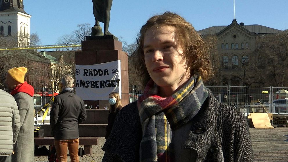 Ludvig Nahnfeldt från Fridays for future i Karlstad om kotteprotestens syfte.