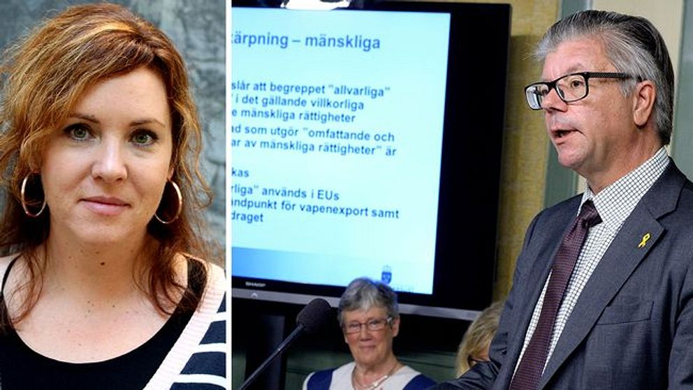 Anna Ek, Svenska Freds och Skiljedomsföreningen ja Hans Wallmark (M).
