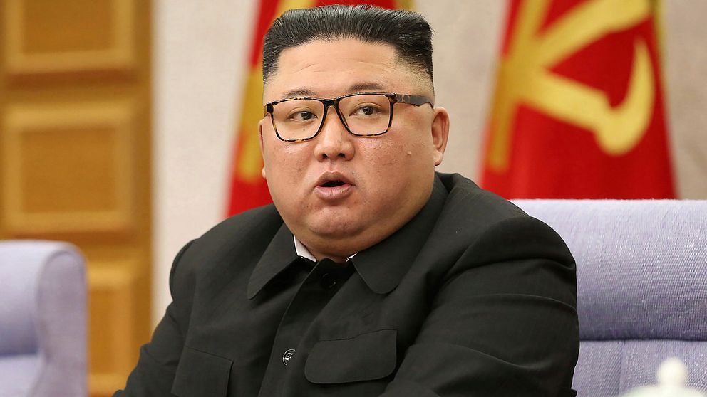 Bild på Nordkoreas ledare Kim Jong Un.