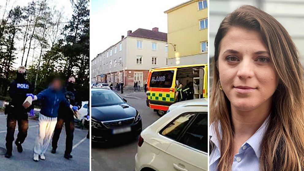 Starta klippet för att se bilder från polisens förundersökning i Gamlestadsärendet – mordfallet där 16 personer åtalats och där SVT:s reporter Valentina Xhaferi bevakar rättegången på plats.