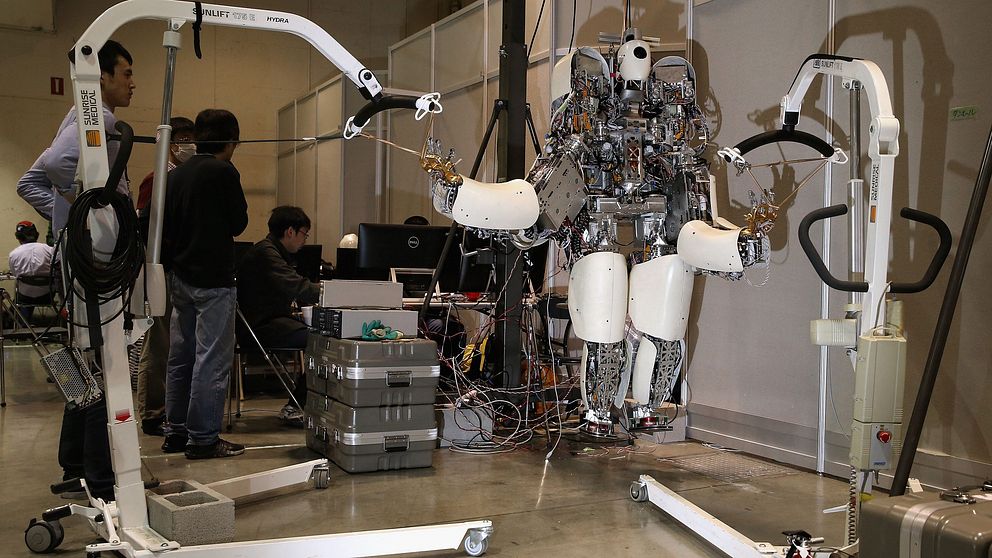 Forskare deltar i en amerikansk robottävling. Maskinen på bilden har ingenting med texten att göra.