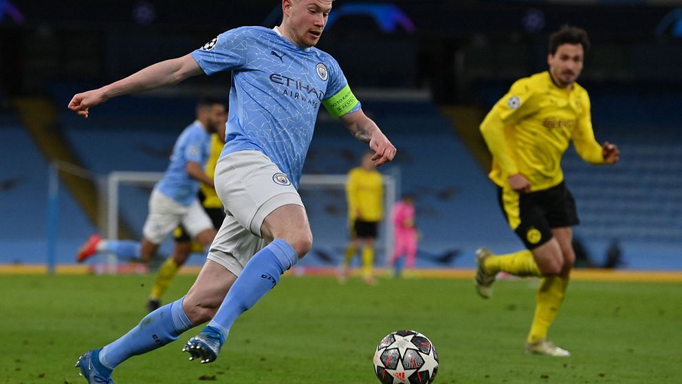 Kevin De Bruyne gav Manchester City ledningen.