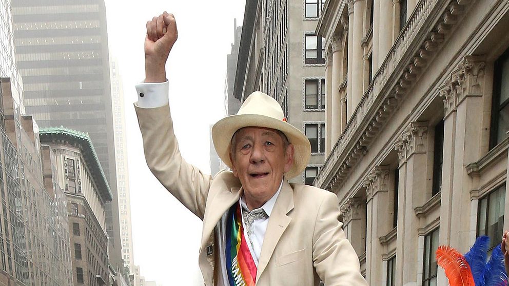 Ian McKellen på pridefestival i New York.