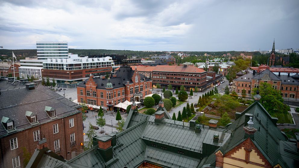 En översiktsbild över centrala Umeå.