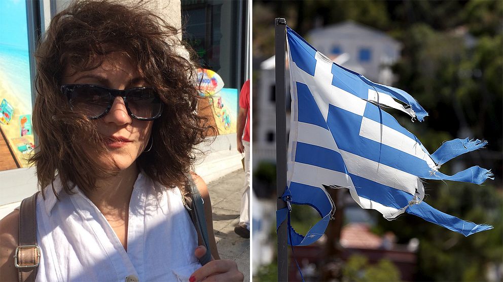 De grekiska vallokalerna har öppnat. ”Nu måste vi själva ta ansvar för situationen”, säger Sofia Tsandiri till SVT Nyheter.