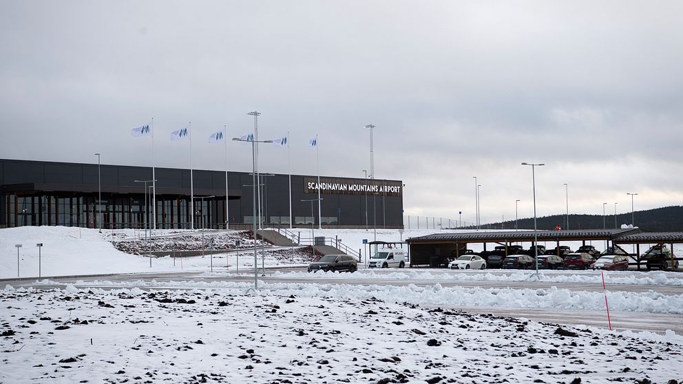 Scandinavian Mountains Airport i vinterskrud